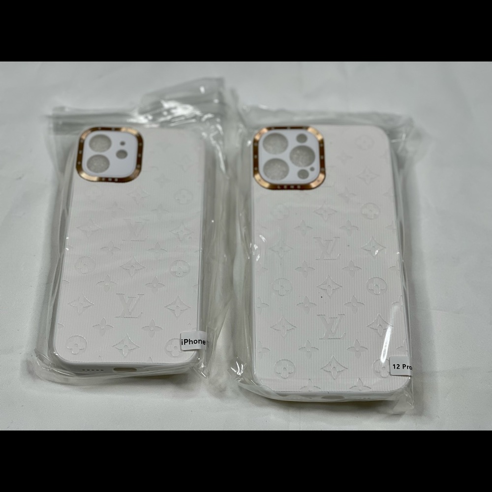 White LV IPhone 12 & Pro Max Cases